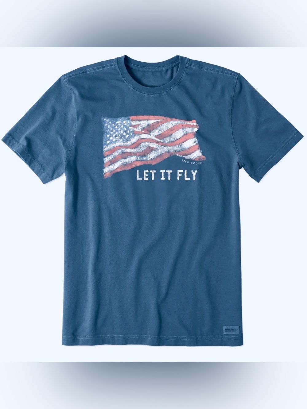Vintage Life is Good Peruvian Peruvian cotton LET IT FLY 2009 XXXL vintage blue